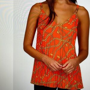New Michael Kors chain pleated top